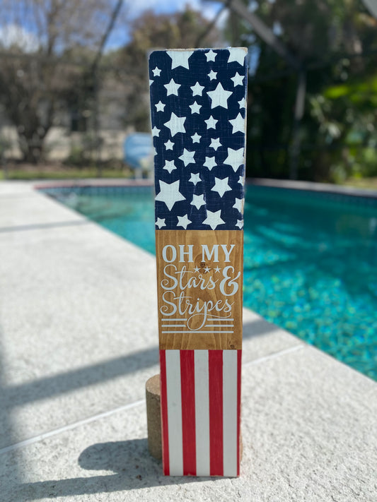 Americana VINYL DECAL-Oh My Stars and Stripes