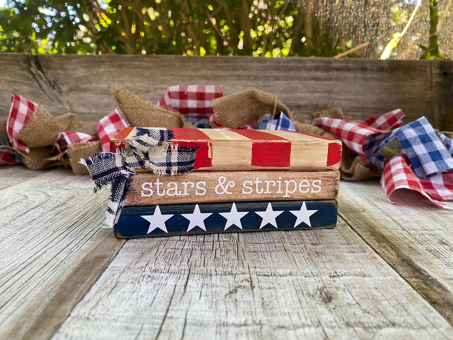 Americana VINYL DECAL-Stars & Stripes with Stars