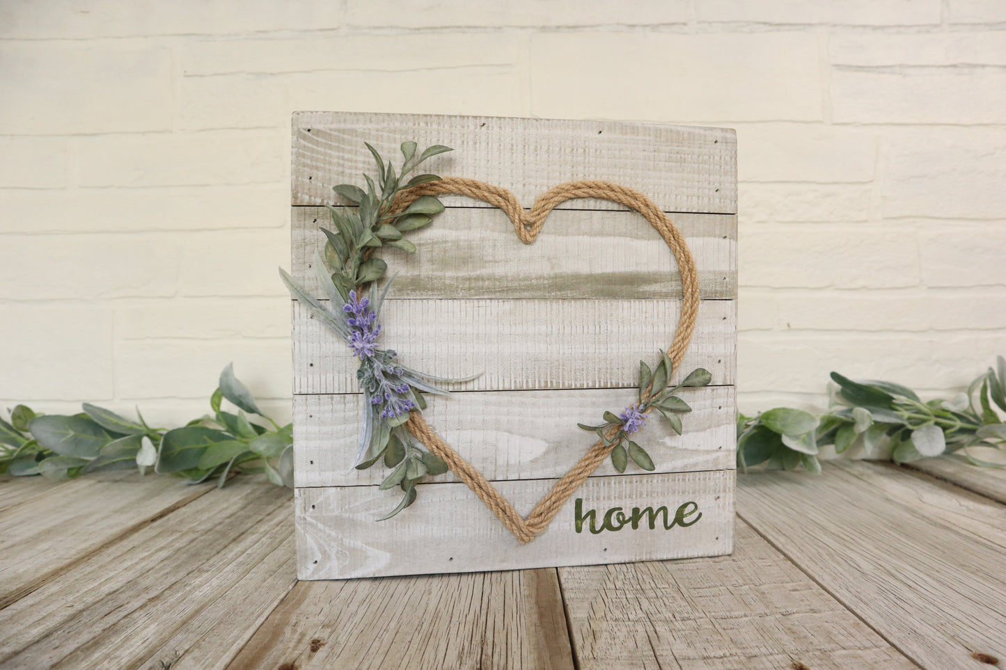 Rustic Heart Wood Sitter Sign