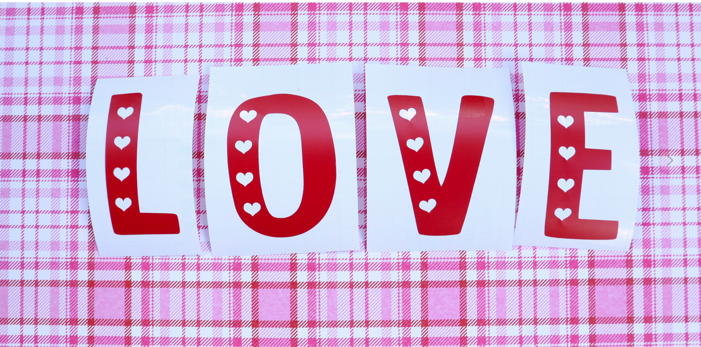 LOVE Vinyl Decal Set