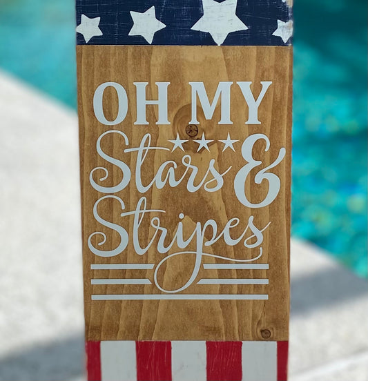 Americana VINYL DECAL-Oh My Stars and Stripes