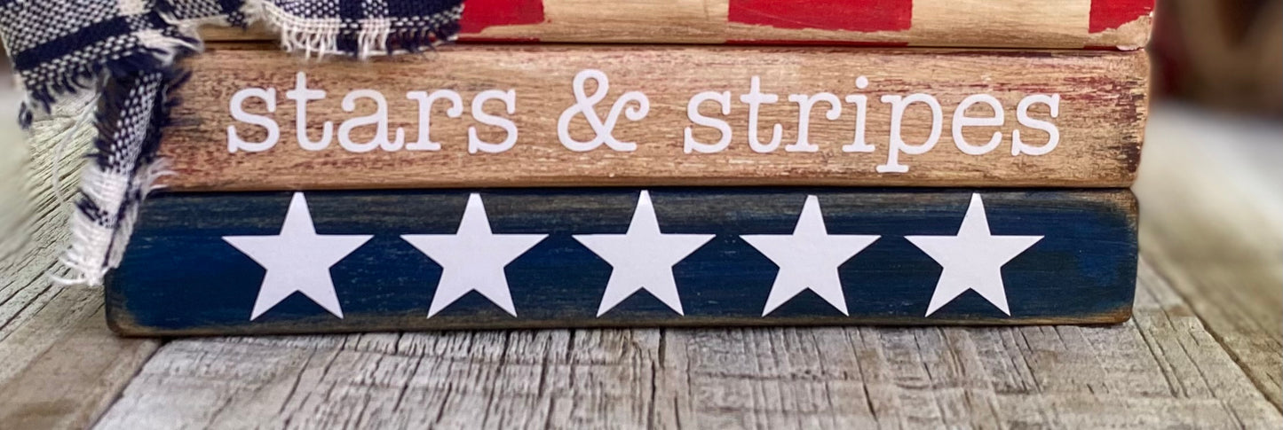 Americana VINYL DECAL-Stars & Stripes with Stars