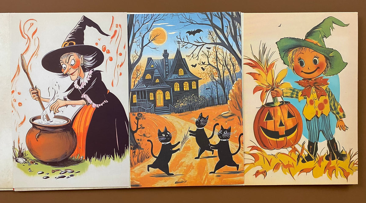 Vintage Style Halloween Card Set