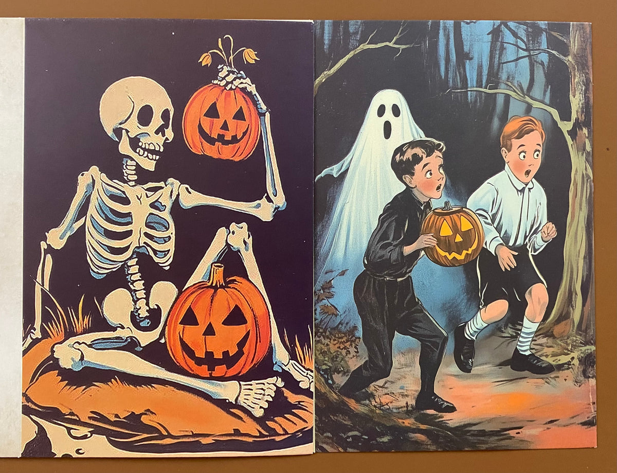 Vintage Style Halloween Card Set